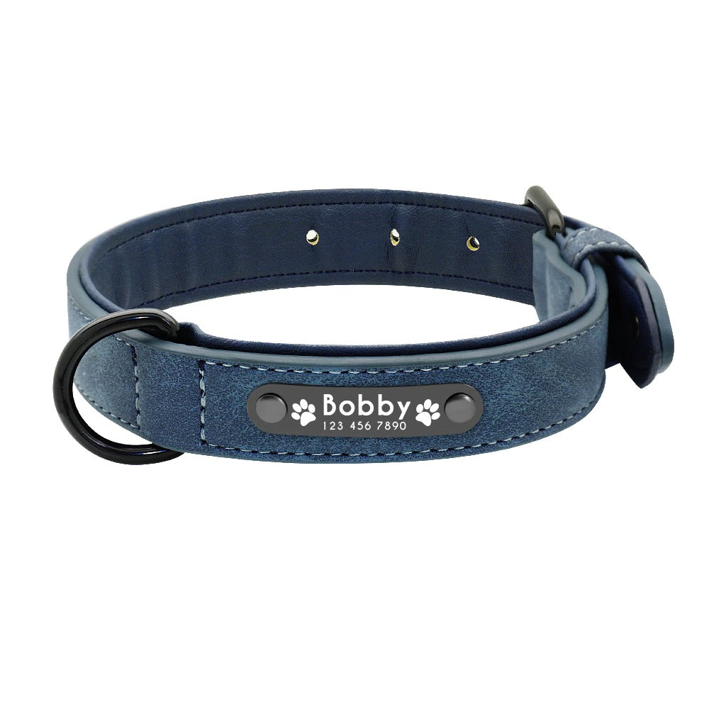 Personalized Leather Collar & Leash Set