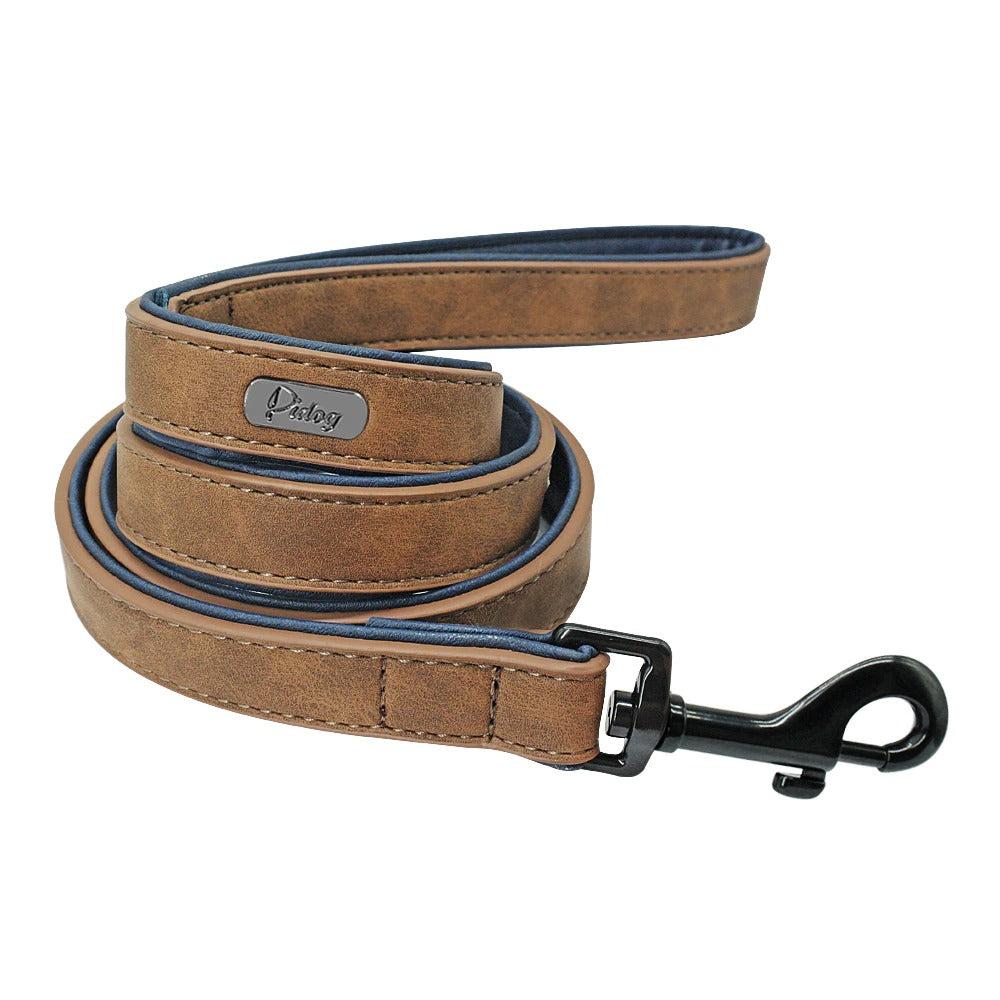 Personalized Leather Collar & Leash Set