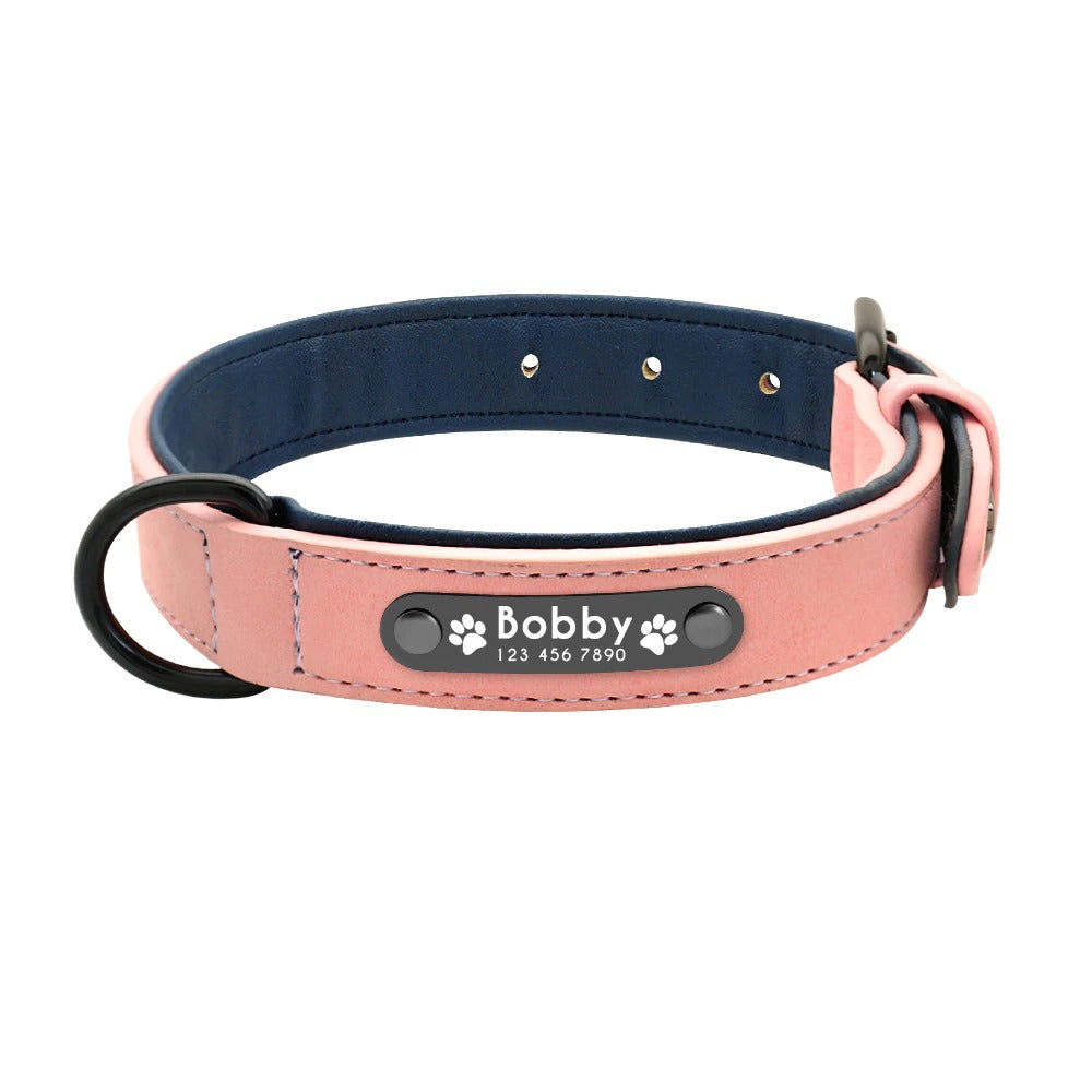 Personalized Leather Dog Collar