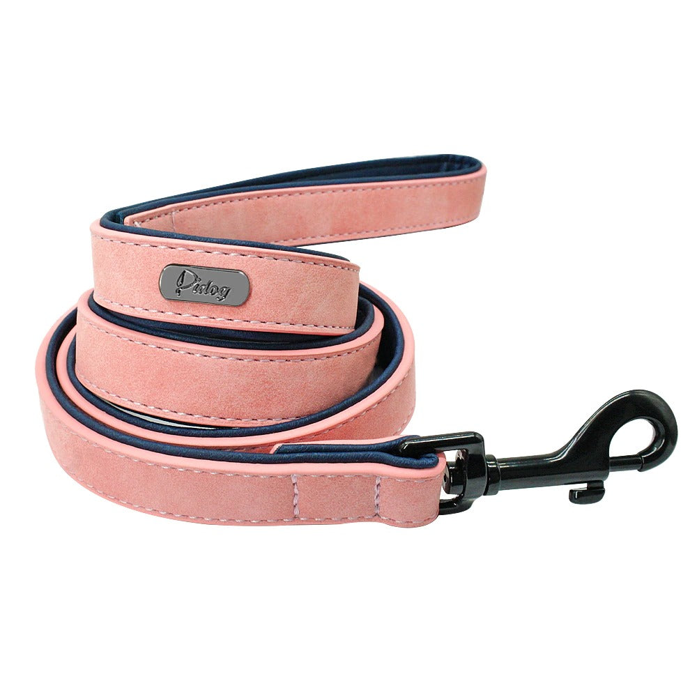 Personalized Leather Collar & Leash Set