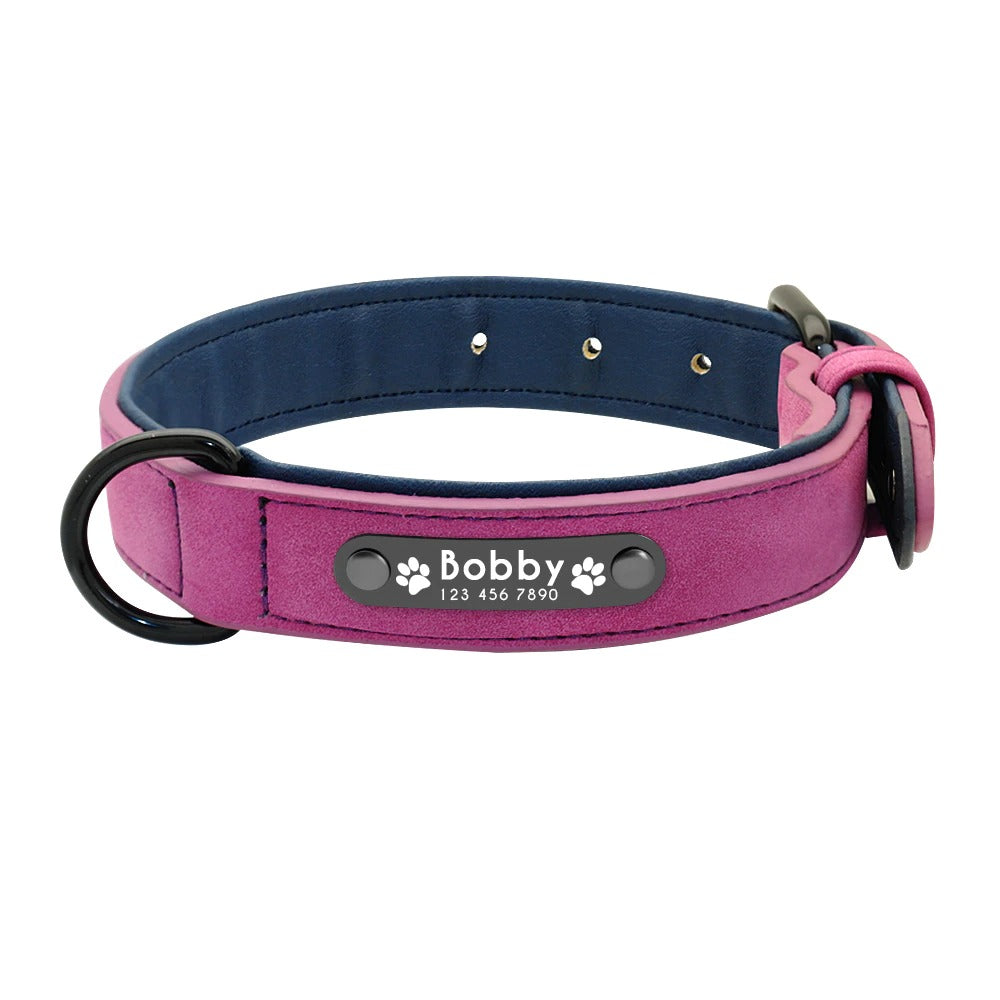 Personalized Leather Dog Collar