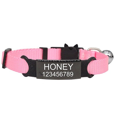 Adjustable Personalized ID Cat Collar