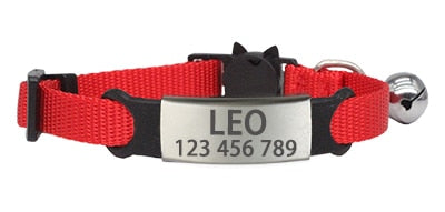 Adjustable Personalized ID Cat Collar