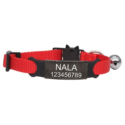 Adjustable Personalized ID Cat Collar