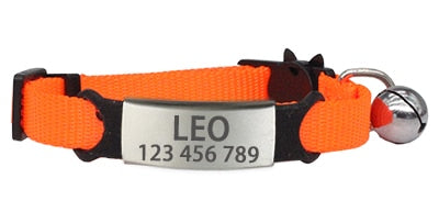 Adjustable Personalized ID Cat Collar